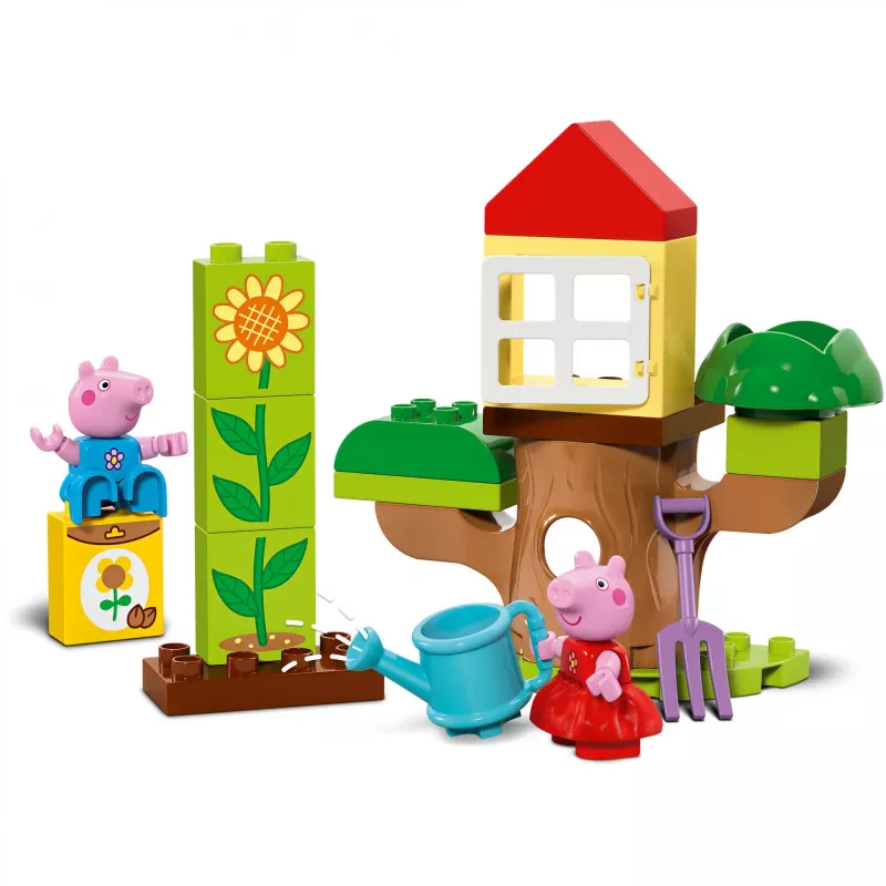 Lego 10431 Duplo Peppa Pig conjunto de brincar jardim e casa na árvore