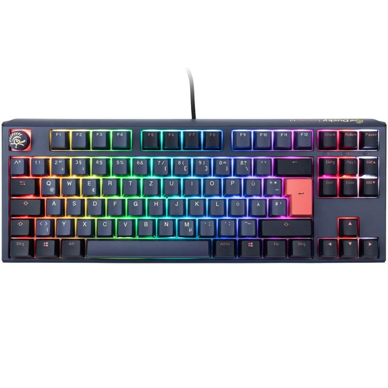 Teclado gaming Ducky One 3 Cosmic azul TKL, RGB-LED - MX-Ergo-Clear
