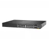 HPE - Série Aruba - Aruba 6300F - Switch - L3 - gerido - 24 x 10/100/1000 + 4 x 1 Gigabit / 10 Gigabit / 25 Gigabit / 50 Gigabit SFP56 (Uplink / Stacking) Frente e lado para trás