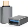 Adaptador OTG helos 288362 – USB 3.1 A (fêmea) para ficha USB Type-C, cinzento-escuro