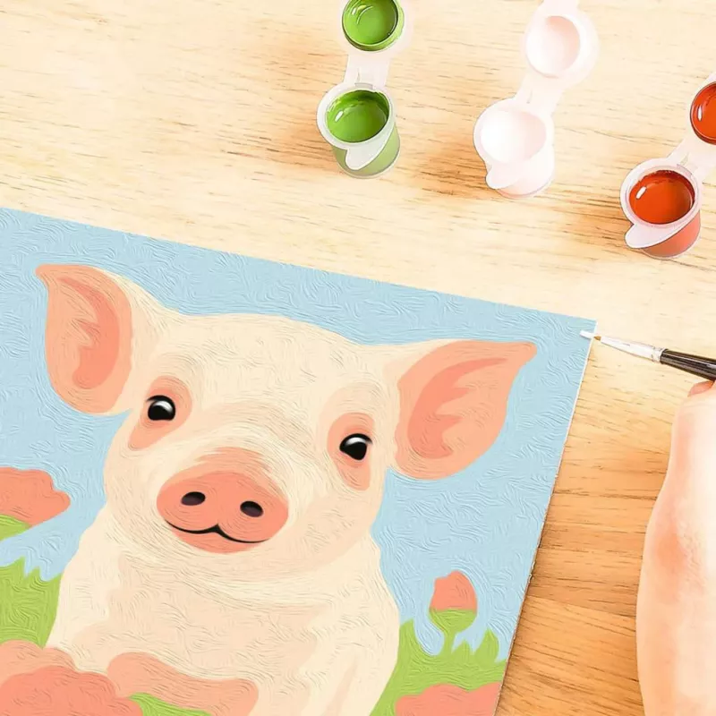 CreArt - porquinho de estimação fofo, Pintura
