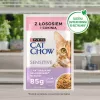 Purina Cat Chow Sensitive Gig com salmão e courgette em molho - comida húmida para gatos - 85 g