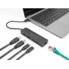 Hub USB DeLOCK 10 Gbit/s com 2,5 Gigabit LAN e PD 85 Watt