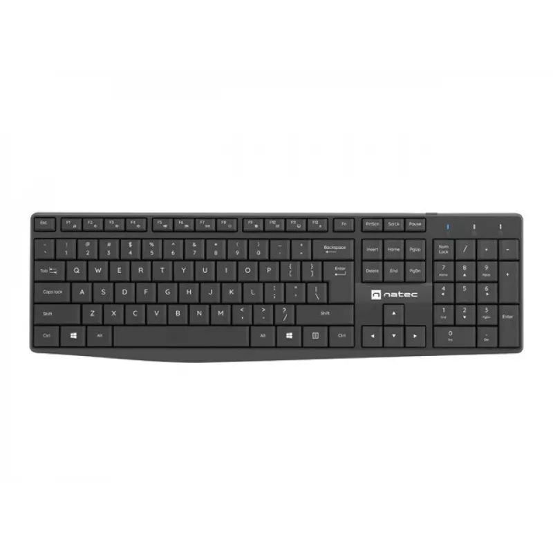 Natec Squid NZB-1989 Kit de teclado e rato sem fios, disposição US, preto