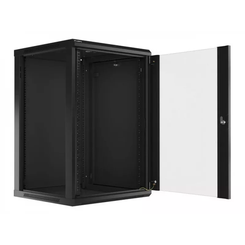Armário rack de parede LANBERG WF01-6618-10B, 18U, 600×600×907 mm, preto, 60 kg