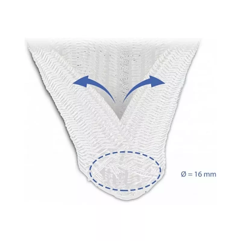 Manga trançada DeLOCK 20809 5 m x 16 mm branco