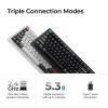 Teclado mecânico 75% Keychron Q1 Ultra 8K – USB + RF sem fios + Bluetooth, RGB, preto