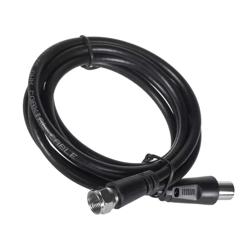Maclean MCTV-930 antena de TV ativa para interior, DVB-T/T2, VHF/UHF/FM, filtro LTE, 28 dB, conector F, preta