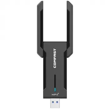 Adaptador USB Wi-Fi Comfast CF-972AX dupla banda 2,4GHz/5GHz até 5374Mbps