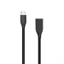 Cabo de silicone USB-Micro-USB (preto, 1 m)