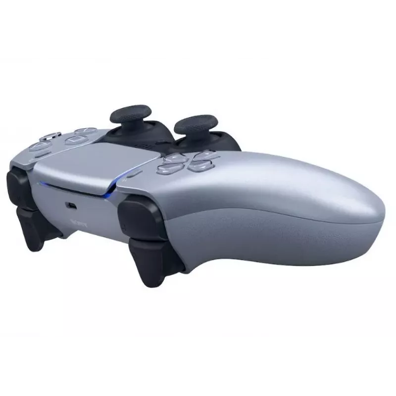 Comando sem fios Sony DualSense para PlayStation 5 — bateria de iões de lítio incorporada, giroscópio, vibração háptica, altifalante, jack de 3,5 mm, prateado