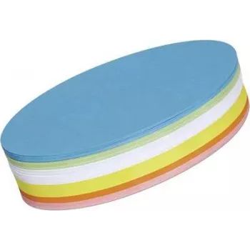 Maul cartões de moderação 6395399 oval 11 x 19 cm branco, amarelo, laranja, vermelho, verde, azul, 250 unid. (6395399)