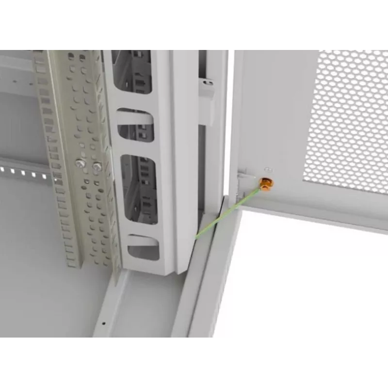 Armário rack 19 polegadas LANBERG FF01-8047-23SL 47U 800x1200 mm cinzento portas perfuradas