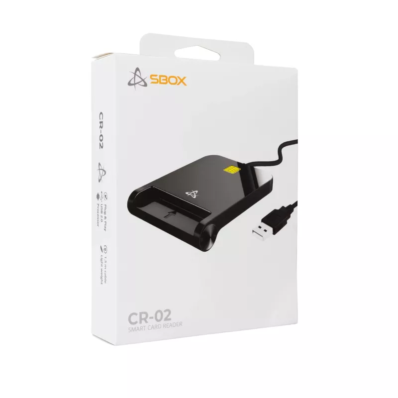 Leitor de cartões SBOX CR-02 com interface USB para cartões SD e microSD