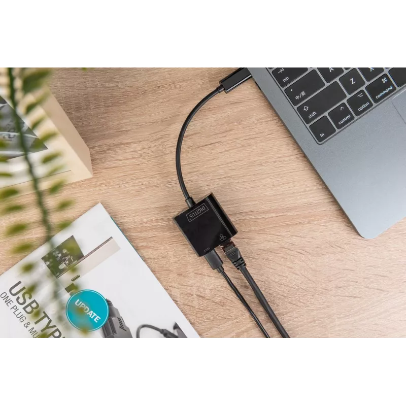 Adaptador USB Type-C Gigabit Ethernet Digitus DN-3027