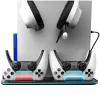 Suporte de arrefecimento CANYON CS-51 RGB para PS5 slim preto com estação de carregamento dupla para comandos