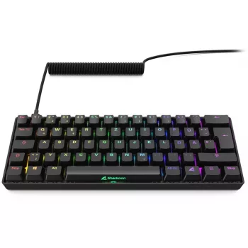 Teclado Sharkoon 100065629 Home USB QWERTZ alemão preto