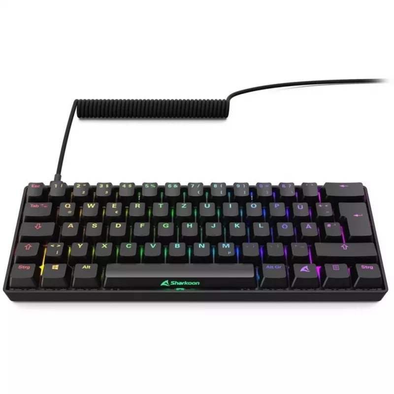 Teclado Sharkoon 100065629 Home USB QWERTZ alemão preto