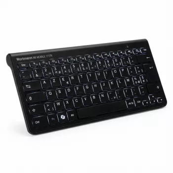 Teclado Wortmann AG NB MOBILE 1717R retroiluminado layout FR logótipo Copilot branco