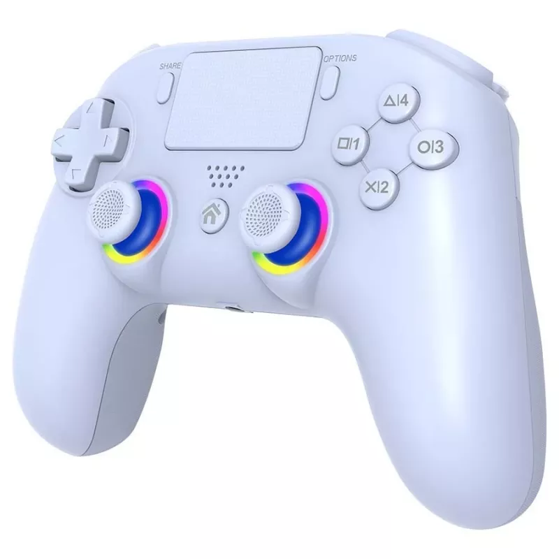 Comando Subsonic PS5 Wireless LED Controller branco D-pad Home Options Share