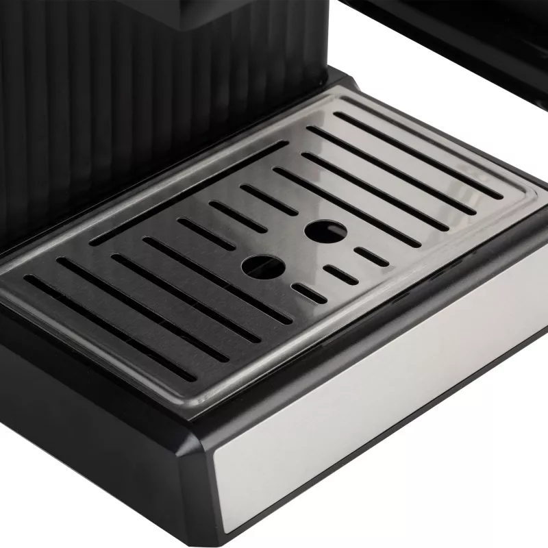 Jata JECA2525 máquina de café expresso, 20 bar, 850 W, depósito de água de 1,8 l, tubo de vapor, preta / aço inoxidável