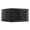 Armário de instalação de parede Lanberg 19'' 6U 600x600mm preto (porta de vidro)