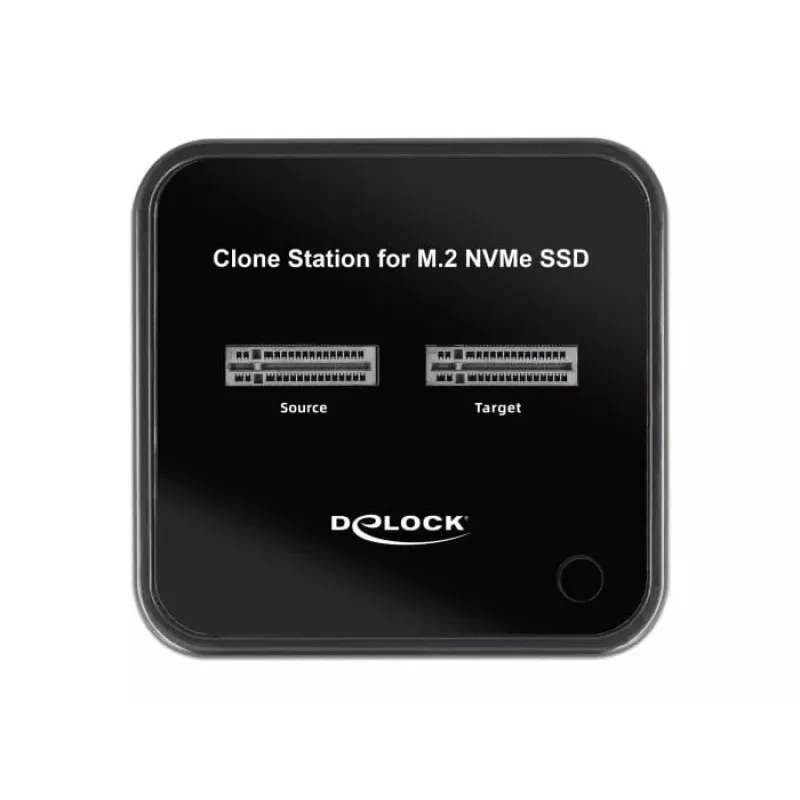 DeLOCK estação de acoplamento M.2 para 2 x M.2 NVMe PCIe SSD com função de clonagem