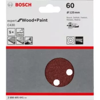 Discos de lixar Bosch C430 Expert para madeira e verniz