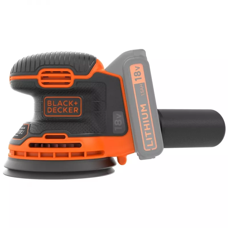 Lixadeira orbital portátil Black & Decker BDCROS18N-XJ 12000 rpm preto, laranja
