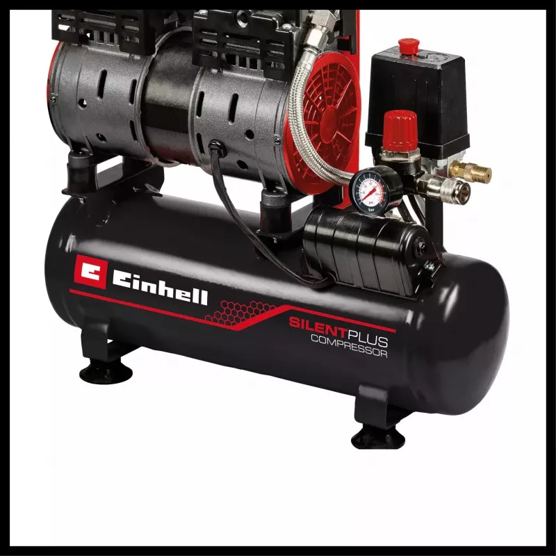 Compressor TE-AC 110/6 Silent Plus (preto/vermelho, 550 W)