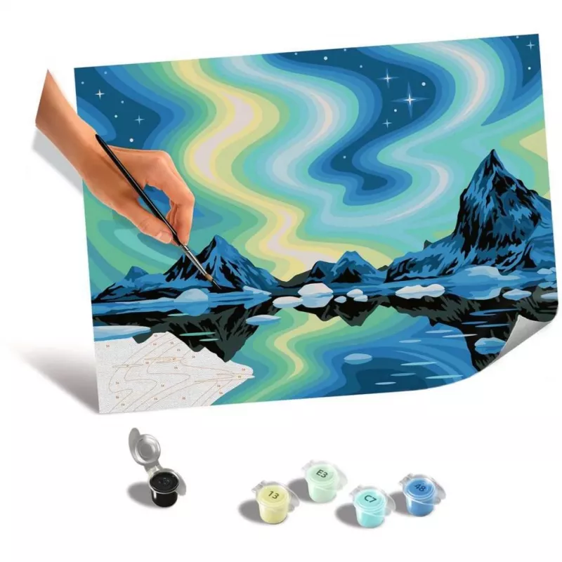 Conjunto de pintura Ravensburger CreArt Canvas Edition Northern Lights da Ravensburger (MPN 23907)