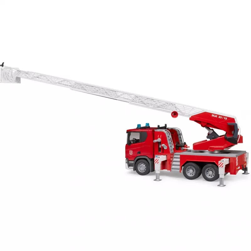 Veículo de bombeiros BRUDER Scania Super 560R vermelho branco plástico 3+