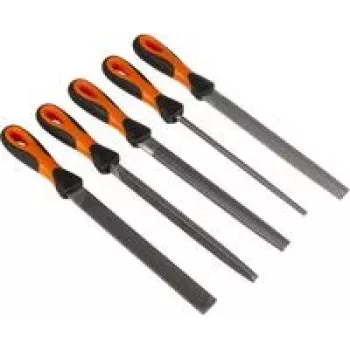 Conjunto de limas BAHCO 1-477-08-2-2 — 5 limas manuais, corte 200 mm