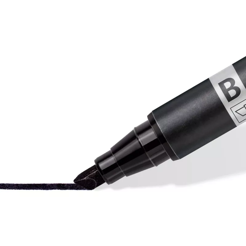Marcador permanente Staedtler Lumocolor permanent duo 348 B preto 1 unid.