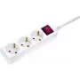 Régua de tomadas AS Schwabe 11371 Schuko branca — extensão Schuko monobloco