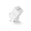 Fonte de alimentação Dicota - compacta, GaN - 65 Watt - 5 A - PD 3.0 - 3 portas de saída (2 x USB-C, USB)