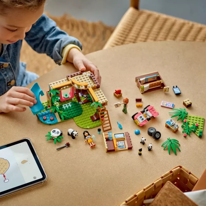 LEGO FRIENDS 42648 Santuário dos Pandas cuidados animais