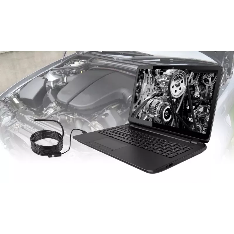 Endoscópio USB MEDIA-TECH ENDOSCOPE 66° CMOS, 640x480 30fps, IP67, 6 LEDs, íman e gancho