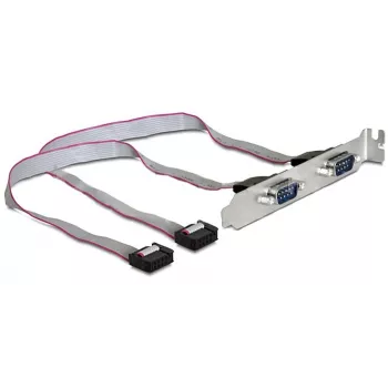 Delock Suporte de slot, 2 x porta série (DB9 macho), 40 cm