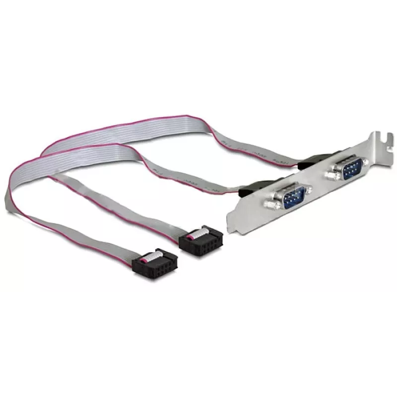 Delock Suporte de slot, 2 x porta série (DB9 macho), 40 cm