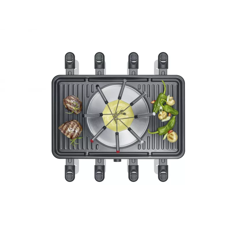 Grelhador de raclette Severin RG 2347 8 pessoas 1400 W preto