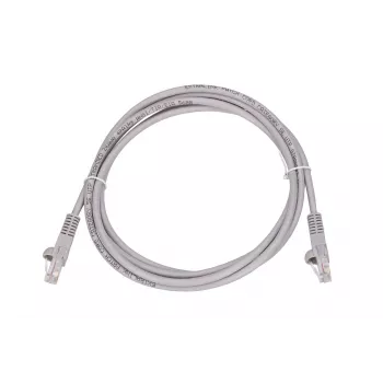 Cabo de patch LAN Extralink Cat.5e UTP 2 m, RJ-45 a RJ-45, cinzento