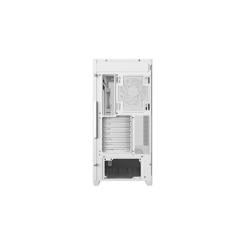 Caixa para PC DeepCool CG580 4F V2 Midi Tower branca — ATX, vidro temperado, 3 ventoinhas laterais de 120 mm, suporte para radiador lateral de 360 mm