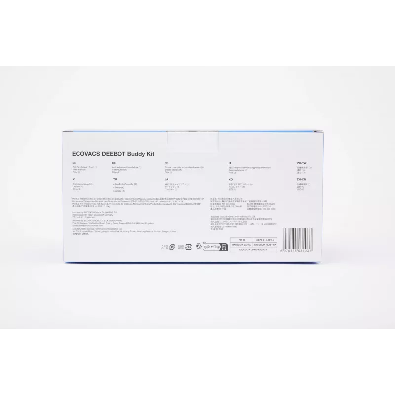 Conjunto de escovas e filtros de substituição para Ecovacs N30 PRO Omni — conjunto de manutenção padrão para escovas laterais/principal e filtro de ar