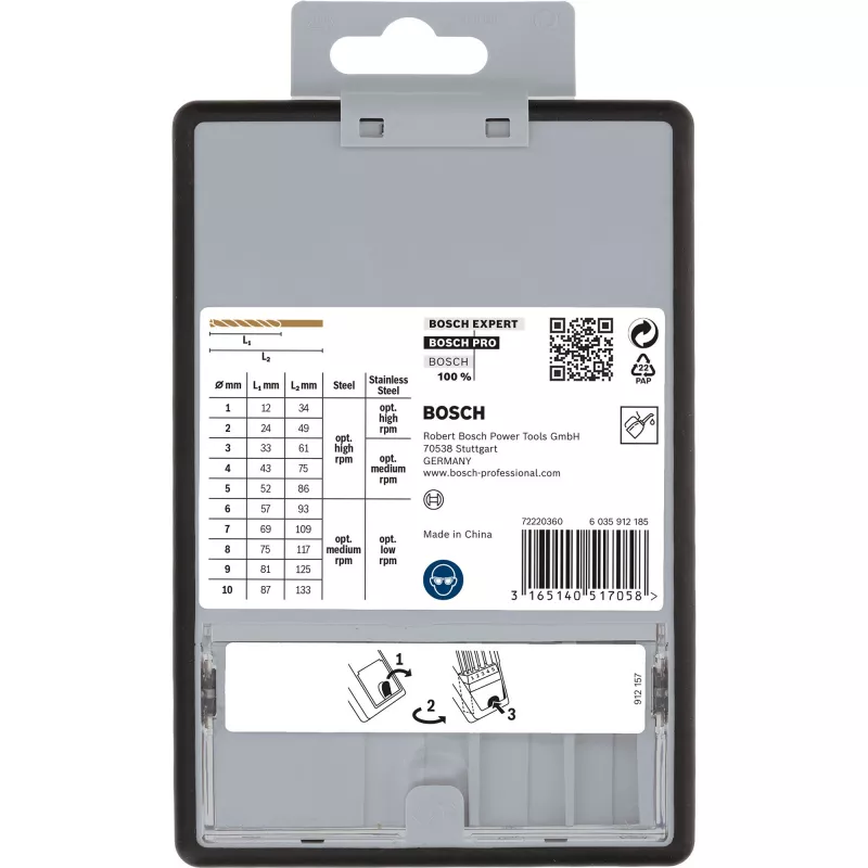 Conjunto de brocas helicoidais HSS Bosch 2607019925
