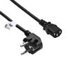 Akyga AK-PC-06A cabo de alimentação CEE 7/7 para IEC C13, 3 m, preto