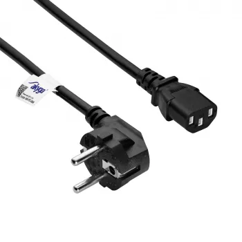 Akyga AK-PC-06A cabo de alimentação CEE 7/7 para IEC C13, 3 m, preto