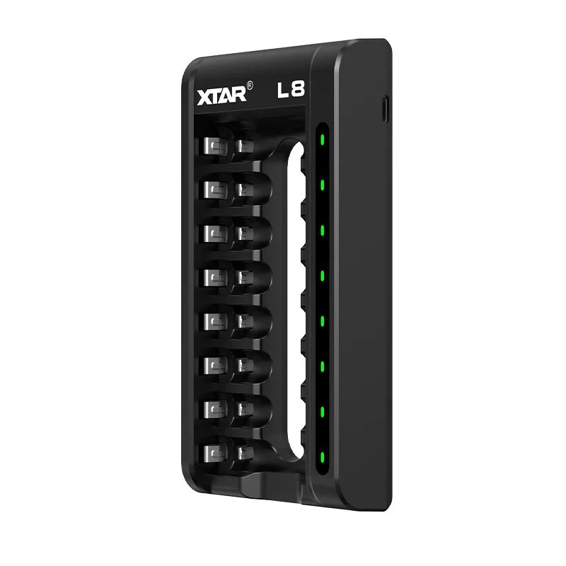 Carregador de baterias AA/AAA 1,5 V e 1,2 V, inteligente - 8 slots