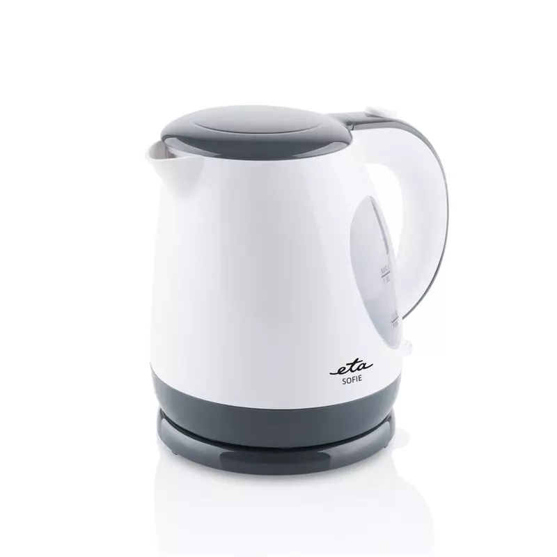 Chaleira elétrica ETA Sofie 1 l 2200 W, plástico branco, base 360°