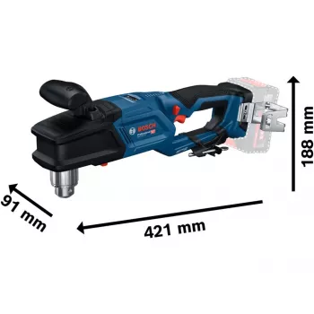Berbequim angular sem fio GRD 18V-127 Professional solo, 18 Volt (azul/preto, sem bateria e carregador)